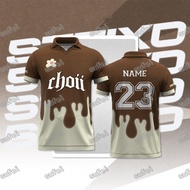 【Free Custom 】2024 sufei new original jersey Baju Tshirt Lelaki  Viral Custom Jersey Ootd Collar Polo Shirt Stand Collar Plus Size Men Women