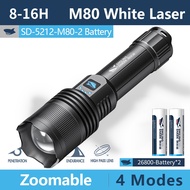 Smiling Shark SD5212 Rechargeable Torch Light Led M80 8400LM Powerul Flashlight Super Bright Torchli