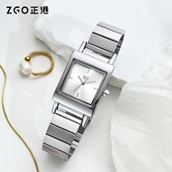 ZGO women's watch waterproof 100% stainless steel strap high-end quartz watch gift 2166