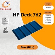 Hai Point HP Metal Deck 762 Metal Roofing Atap Rumah Atap Zink Kilang Zink Bumbung Kilang Bumbung Rumah - Blue (Biru)