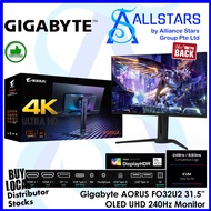 (ALLSTARS: We are Back) Gigabyte AORUS FO32U2 31.5 inch 4K UHD, QD-OLED, 240Hz, 0.03ms, Freesync Pre