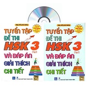 Combo 2 sách Bộ đề tuyển tập đề thi năng lực Hán Ngữ HSK 3 và đáp án giải thích chi tiết +