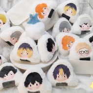 ♘ 10cm Anime Hinata Shoyo Oikawa Tooru Cosplay Soft Rice Ball Plush Stuffed Doll Bag Pendant Plushie