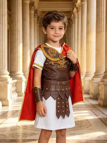 Costume Roman Princess Kids Female Roman Gladiator Warrior Princess Cosplay Costume