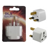 【Ready Stock】DLX 308 3 Pin Mini Travel Adaptor Universal (White)  Penyesuai Perjalanan Dunia