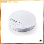 Logitec Portable CD Player with Remote Control Wired Compatible White LCP-PAPL02WH Headphone Compatible