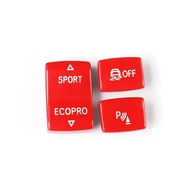 Center Console Gear Sport Eco Drive Mode Switch PDC DSC Off ABS Red Black Button Compatible with BMW