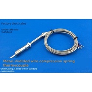 Wayar Terlindung Logam Mampatan Spring Termokopel Nombor Pengijazahan K/E Pengesan Suhu Wayar Penguk