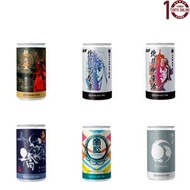 日本清酒 - 日本清酒 五間清酒廠 x 北斗之拳 試飲裝(罐裝) (泉橋/帝松/甲子/北斗百裂拳/北斗剛掌波/福無量)各一罐 180毫升