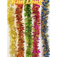 1 alternating 2-color ruffled tinsel, Christmas tree decoration accessory Product HCM HCM HCM