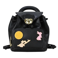 MARC JACOBS The Bubble Backpack 皮革徽章束口後背包-黑 _廠商直送