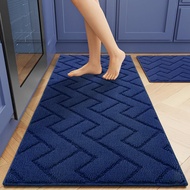 hicorfe Kitchen Rugs and Mats Sets,2 Pieces Super Absorbent Polypropylene Non-Slip Rug,Soft Comfort 