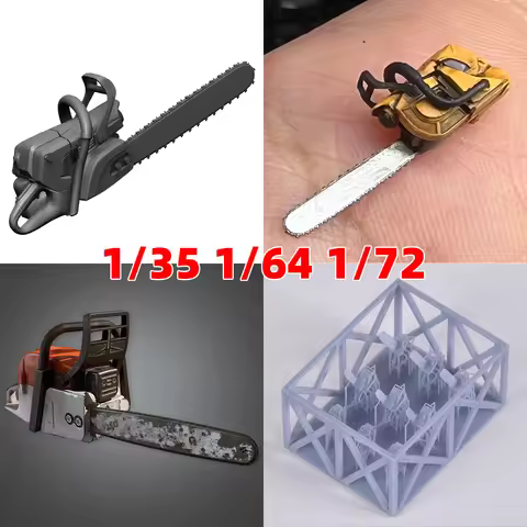 3D Resin Assembly Saw Chainsaw Electric Saw Electric Motor Saw Soft Decoration Diorama Scale Model K