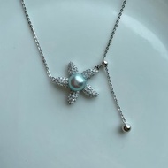 多戴款天然海水珍珠 真多麻項鏈 銀款