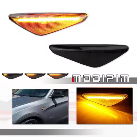 Error Free CAN-bus Dynamic Amber LED Car Front Fender Side Marker Lights Turn Signal Lights For BMW 