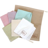 hiorie Made in Japan Hand Towel Natural Gauze Towel Set of 7 Assorted 7 Colors 01 with Loop Senshu T