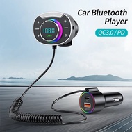 T86 Car Bluetooth FM transmitter MP3 Player Voltage Detection Zhitong QC3.0 PD30W Fast Charger Hands