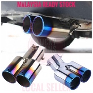 Exhaust Kereta Tip Titanium Stainless Steel Muffler Axia Myvi Alza Wira Kelisa Bezza City Jazz Vios 