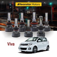 [PERODUA] Viva 2PCS Mini Type Car LED Headlight Bulb H3 H4 Hi/Lo Beam Headlamp Lampu Depan Kereta