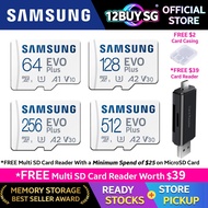 Samsung Evo Plus MicroSD Card U1 4K U3 V30 32GB 64GB 128GB 256GB 512GB MBMC 12BUY.SG OFFICIAL STORE