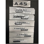 Mercedes Benz Turbo Amg Black A45 A C E Glc Gla 180 200 250 45 Side Fender Emblem Logo