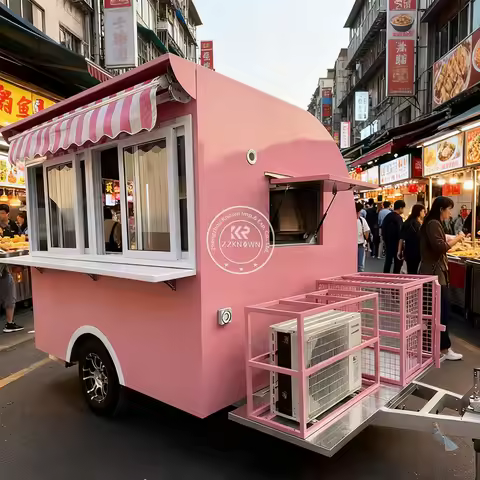 Factory Customized Truck Mobile Food Trailer Coffee Cart Beer Bar Cafe Mobile Food Truck for Sale in