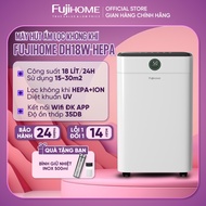 Máy hút ẩm lọc không khí HEPA FUJIHOME DH18W-HEPA Nhập Khẩu phòng 30m2 diệt khuẩn UV kết nối Wifi cô