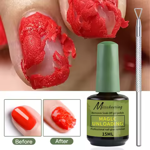 1/2pcs/Set Nail Magic Remover With Remover Tool Quickly & Easily Remove Gel Nail Polish And Poly Nai