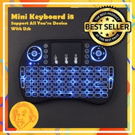 (FREE BUBBLEWRAP) Wireless Mini Keyboard I8 For PC IBOX TV - Mini Keyboard TV I8 LED High Quality by Einstein-Store