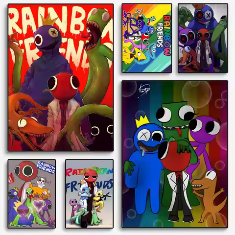 Rainbow.Friends Poster Room Home Decoration Interior Wall Art Printing Garage Posters Gift