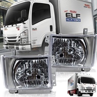 เสื้อไฟหน้า โคมไฟหน้า รถบรรทุก รุ่น อีซูซุ เดก้า ISUZU DECA ELF NPR 130 NQR FRR FXZ 360 ปี 2007 - 2015 ไม่รวมชุดหลอดไฟ สีใส 1 คู่ ซ้าย + ขวา