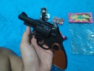Tembak pistol doblis dompis capgun peluru kertas bentol hitam doff NOS