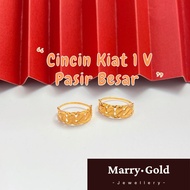 Ready Stock Lebar 8MM Cincin Emas 375 Original Kait Besar Gold Ring Tulen Tulin Bajet Budget Merisik