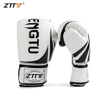 ZTTY นวมชกมวย 10 12 14 16oz boxing gloves mma ผู้ใหญ่ นวมชกมวย2คู่ มืออาชีพ ถุงมือชกมวย