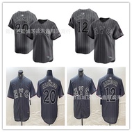 Same Day Delivery!Mets Baseball Uniform No. 12 Lindor Jersey No. 20 ALONSO Gray City Edition
