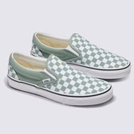 VANS CLASSIC SLIP-ON 帆布 懶人鞋 棋盤格 灰綠色 VN000BVZCJL/ 24.5 cm