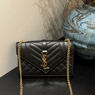 Ysl 黑金魚子醬信封包 21年 無附件