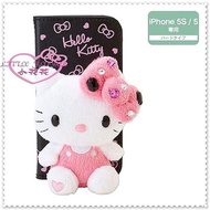 ♥小花花日本精品♥ Hello Kitty 翻書皮套 保護套 手機殼 iPhone5/5S/5C 坐姿娃娃