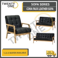 Twentyone CORA FAUX LEATHER SOFA 1SEATER/2SEATER/3SEATER AVAILABLE