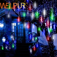 Wedding Meteor Shower String Waterproof Outdoor 8 LED Christmas Lights Rgb 30Cm