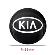 ❦ ▍ ✌ ✅ Car Center Cap 56mm Emblem Wheel sticker Hub Caps Center Mags 4pcs KIA Black/Silver