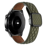 Applicable gt5Strap watch4Watch gt2Plaid gt43Pro Genuine Leather Magnetic Clasp Smart watch43