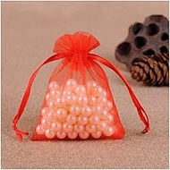 JINLONG 50pcs Organza Gift Bag Jewelry Packaging Bags Wedding Party Decoration Drawable Bags Sachet 