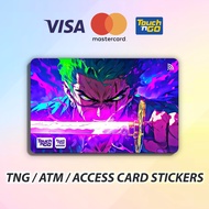 Luffy Zoro One Piece -Sticker Touch n Go TnG Skincard For TnG / ATM / Credit / Access Card Cover