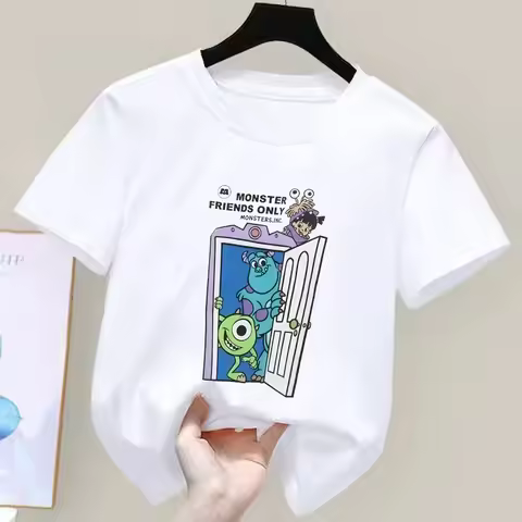 Disney Baby Boys Girls Tees Clothing Fashion Summer T-Shirt Monsters Inc Print Kids Short Sleeve T-S