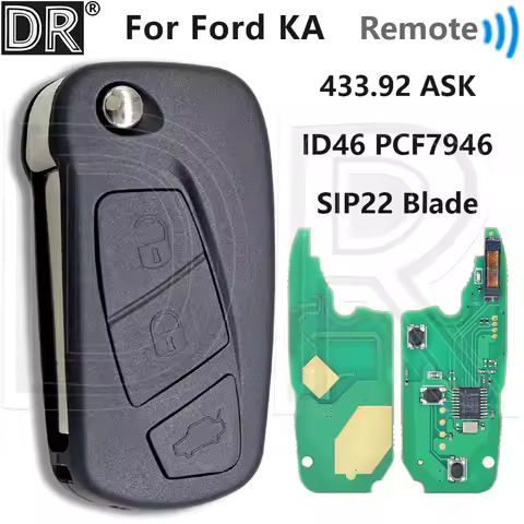 Great P/N:1838586 ID46 PCF7946 433.92 ASK SIP22 Flip Car Remote Control Key For Ford KA 2008-2016