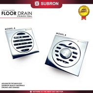 SUBRON Floor Drain Drainase Stainless Tebal Toilet Kamar Mandi 2 Pilihan Model Pembuangan Mesin Cuci