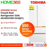 Toshiba JAPANDi Style French Door Fridge 524L GR-RF691WI-PGX(67)