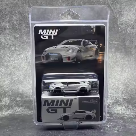 MINI GT 1:64 LB‑Silhouette WORKS GT 35GT-RR GTR R35 Alloy Car Model Static Collection Decorated Holi