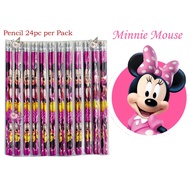 24 pcs Minnie Mouse Pencil Giveaway Items Prizes School Supplies Gift for Happy Birthday Party